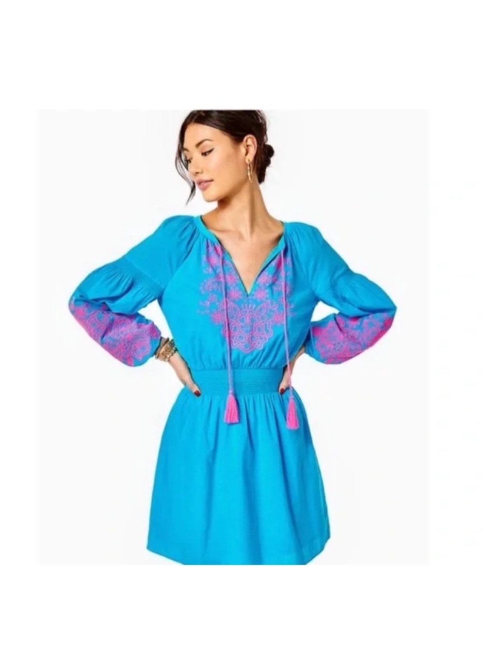 Lilly Pulitzer Analynn Tunic Dress Turquoise Oasis